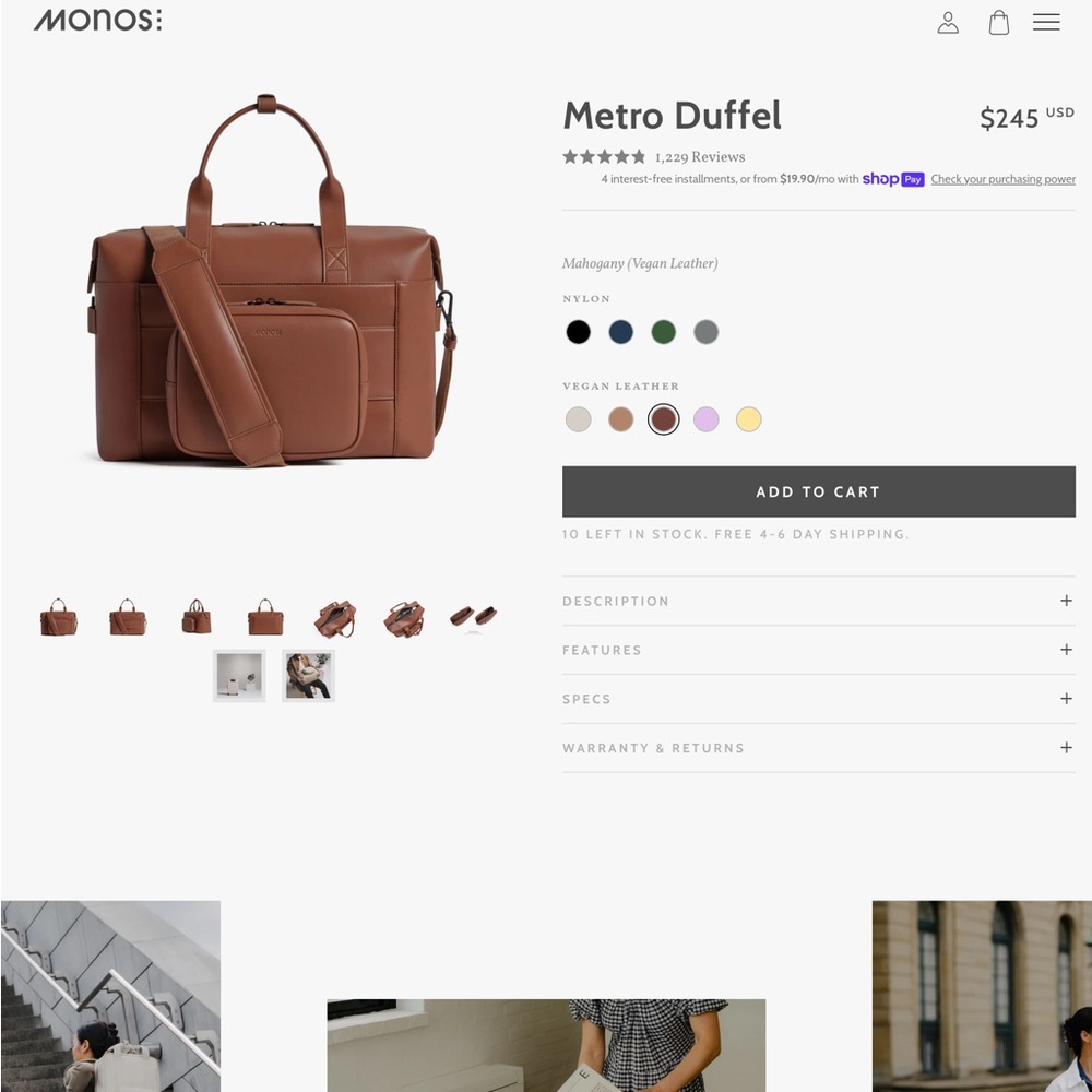 Monos Metro Duffel